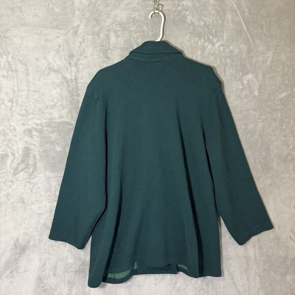 Chico’s Jacket 2XL Size 4 Faux Double Breasted Buttons Blazer Soft Kelly Green - Picture 3 of 10